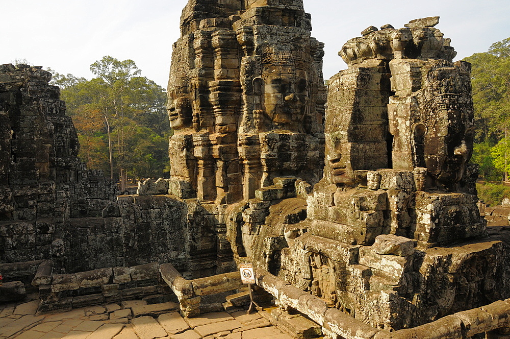 The Khmer Empire's Bayon temple, Angkor, Cambodia