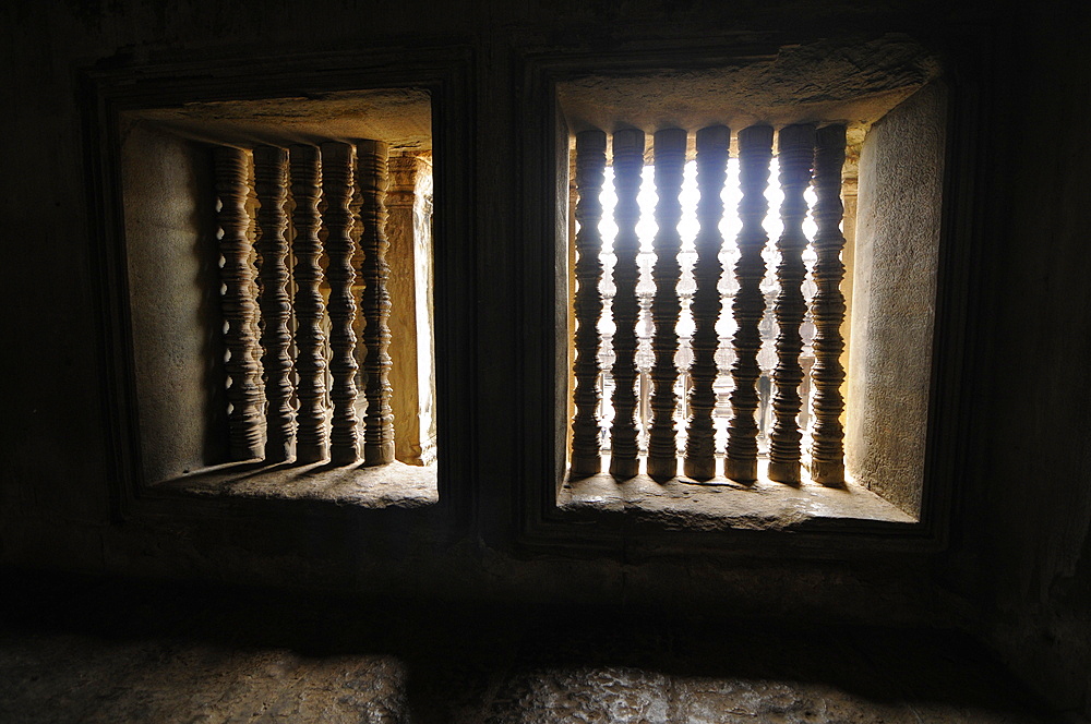 The window in Angkor Wat temple, Angkor, Cambodia