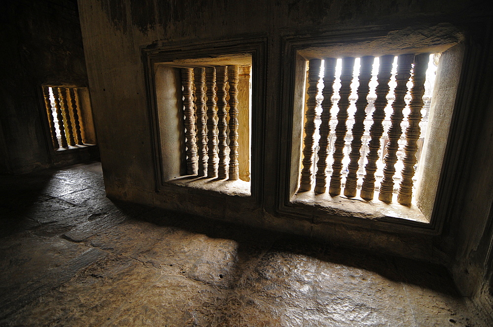 The window in Angkor Wat temple, Angkor, Cambodia