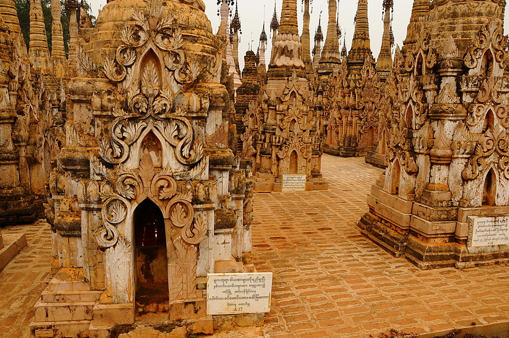 The pagodas of Kakku, Shan State, Myanmar, Asia