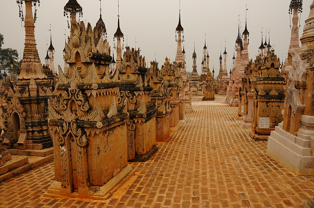 The pagodas of Kakku, Shan State, Myanmar, Asia