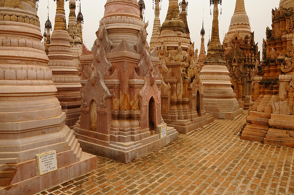 The pagodas of Kakku, Shan State, Myanmar, Asia