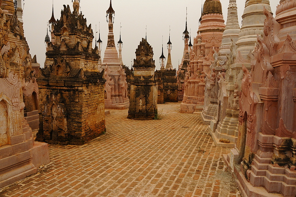 The pagodas of Kakku, Shan State, Myanmar, Asia