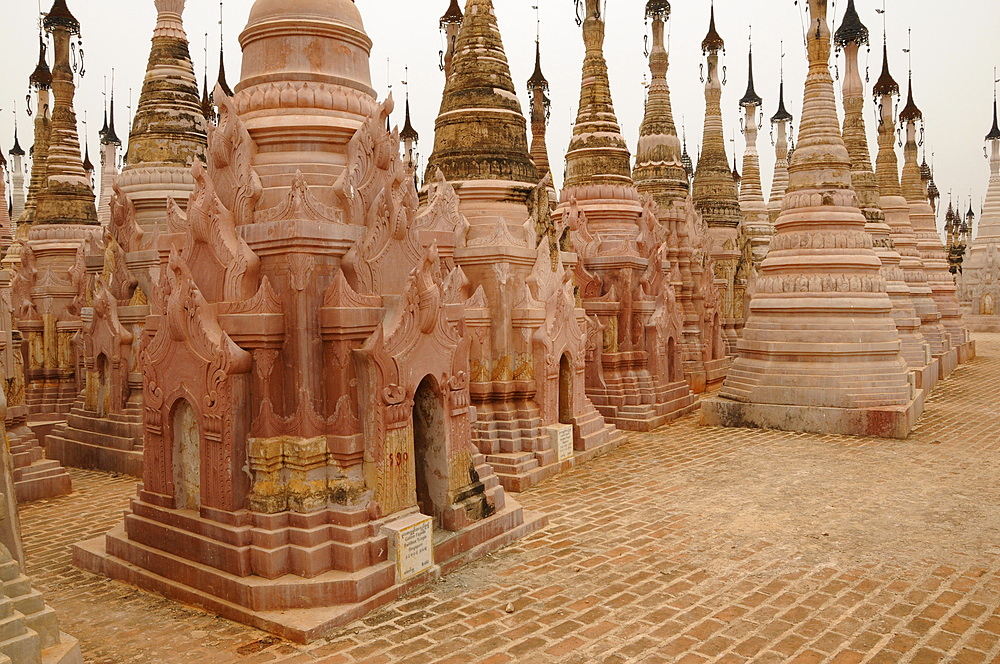 The pagodas of Kakku, Shan State, Myanmar, Asia