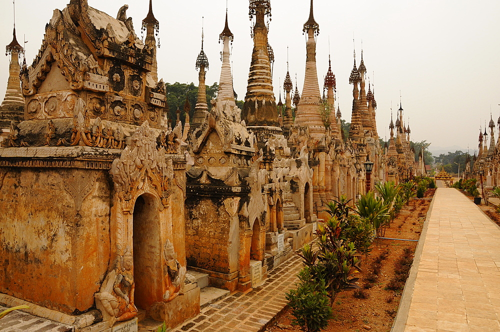 The pagodas of Kakku, Shan State, Myanmar, Asia