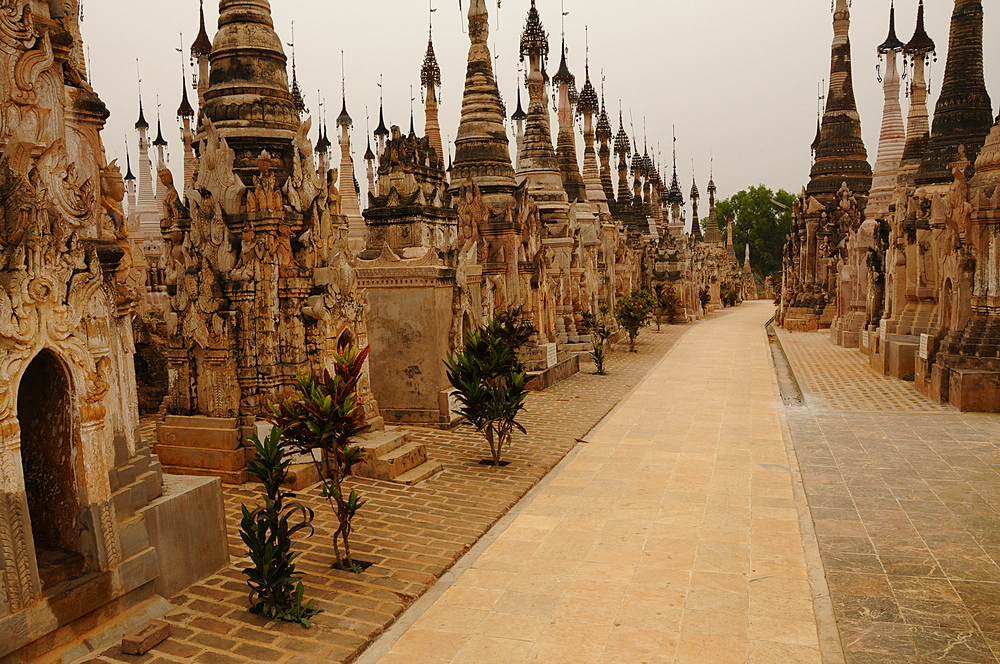 The pagodas of Kakku, Shan State, Myanmar, Asia