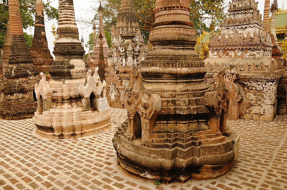 The pagodas of Kakku, Shan State, Myanmar, Asia