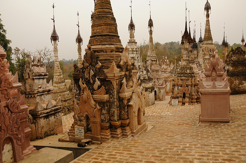 The pagodas of Kakku, Shan State, Myanmar, Asia