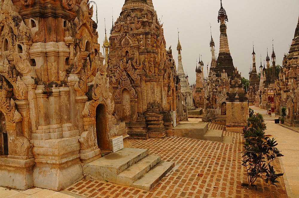 The pagodas of Kakku, Shan State, Myanmar, Asia