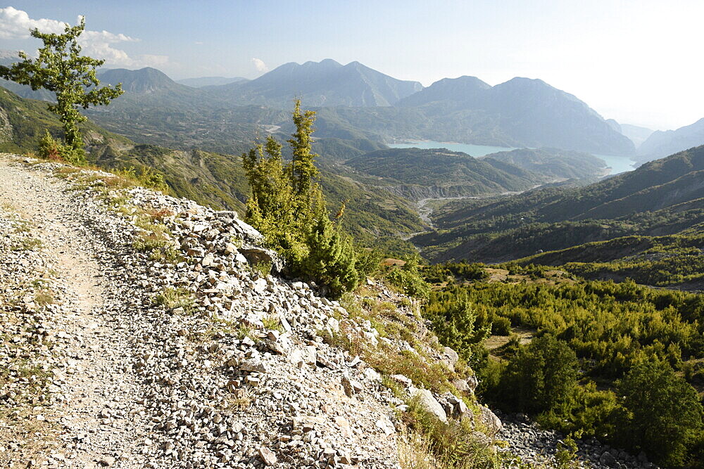 A path through the mountains in National Park Prokletije, Albania, Europe