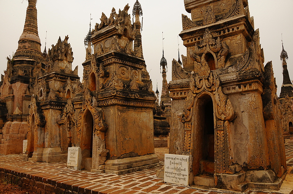 The pagodas of Kakku, Shan State, Myanmar, Asia