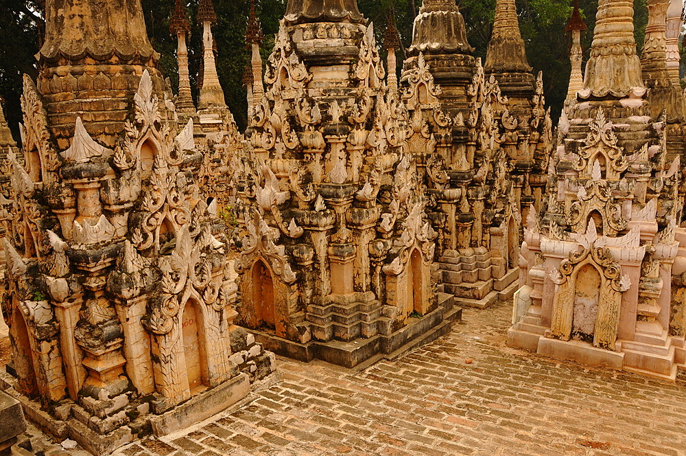 The pagodas of Kakku, Shan State, Myanmar, Asia