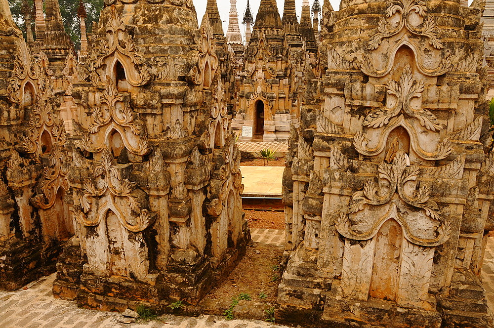 The pagodas of Kakku, Shan State, Myanmar, Asia