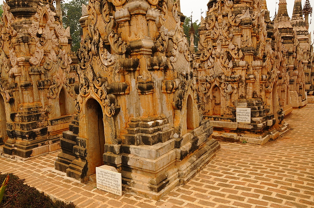 The pagodas of Kakku, Shan State, Myanmar, Asia