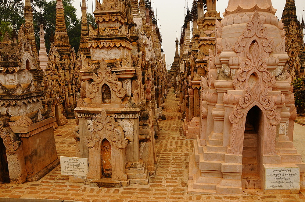 The pagodas of Kakku, Shan State, Myanmar, Asia