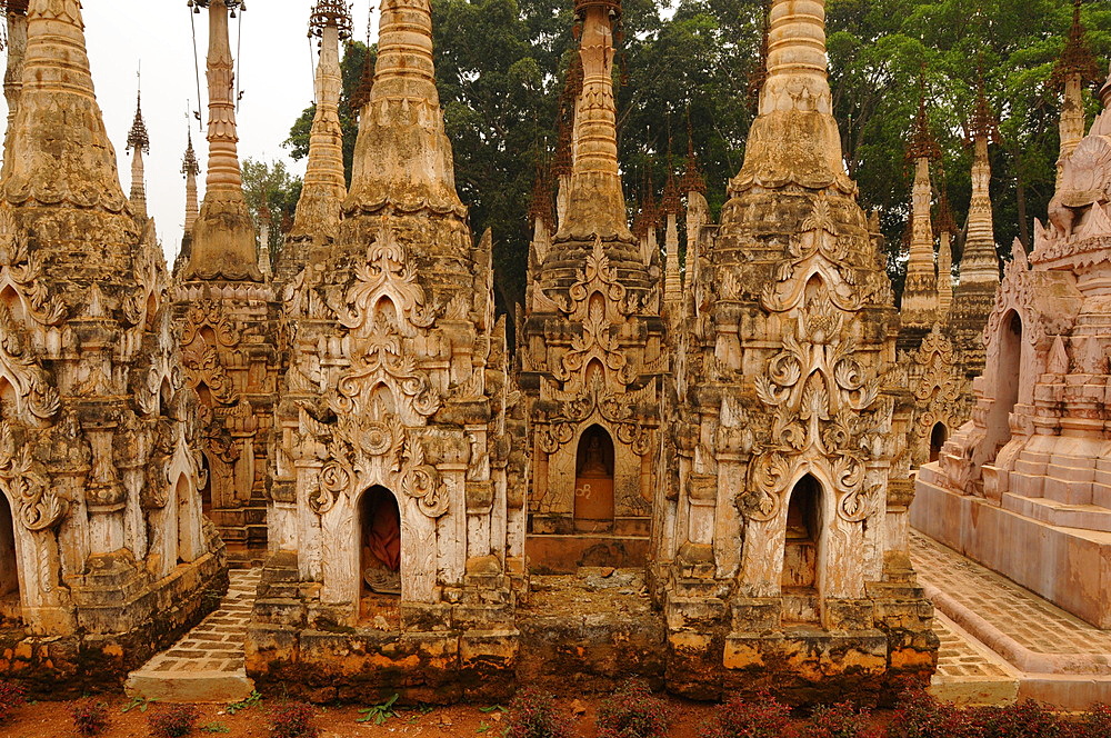 The pagodas of Kakku, Shan State, Myanmar, Asia