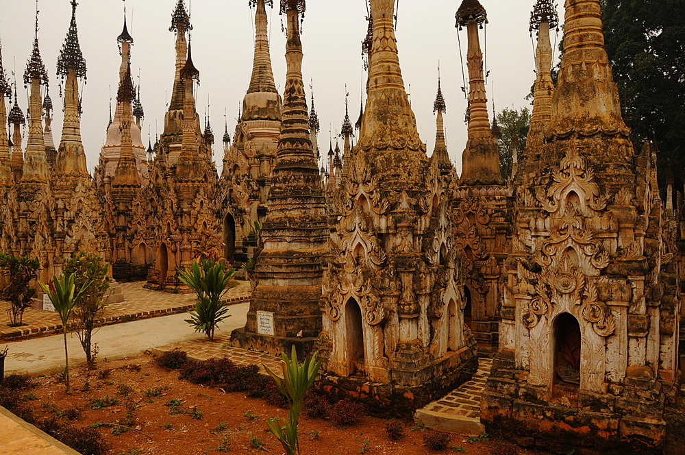 The pagodas of Kakku, Shan State, Myanmar, Asia