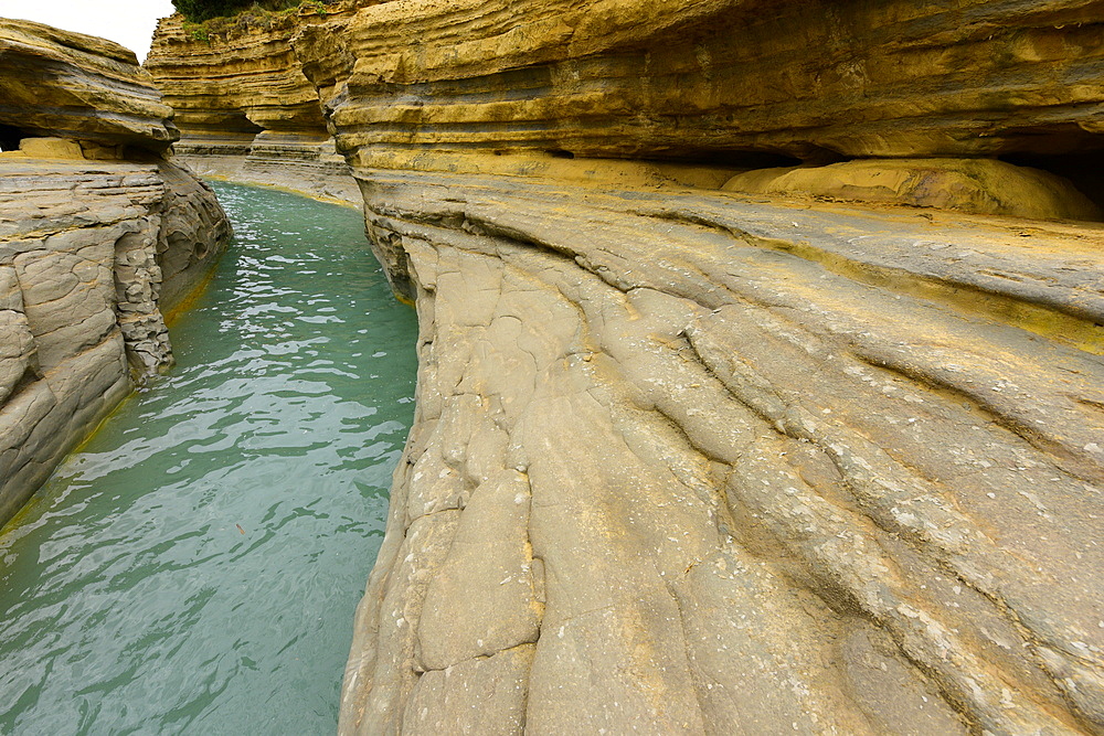 Famous Channel of Love (Canal D'amour) in Sidari, Corfu, Greece