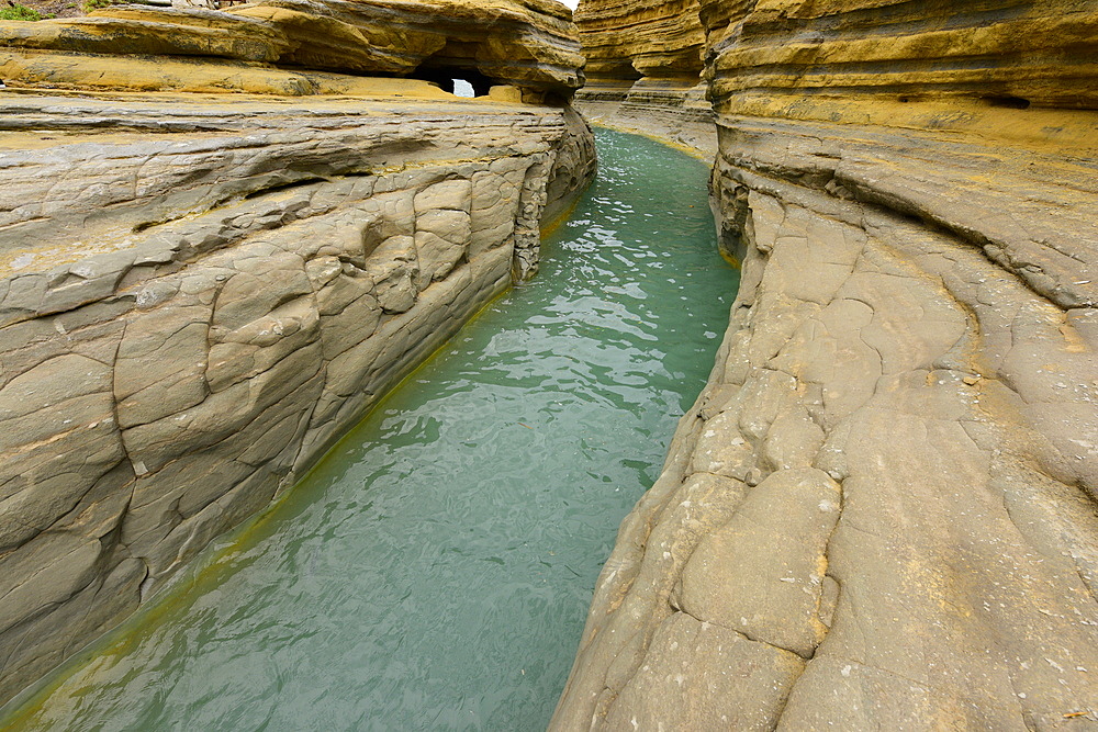 Famous Channel of Love (Canal D'amour) in Sidari, Corfu, Greece