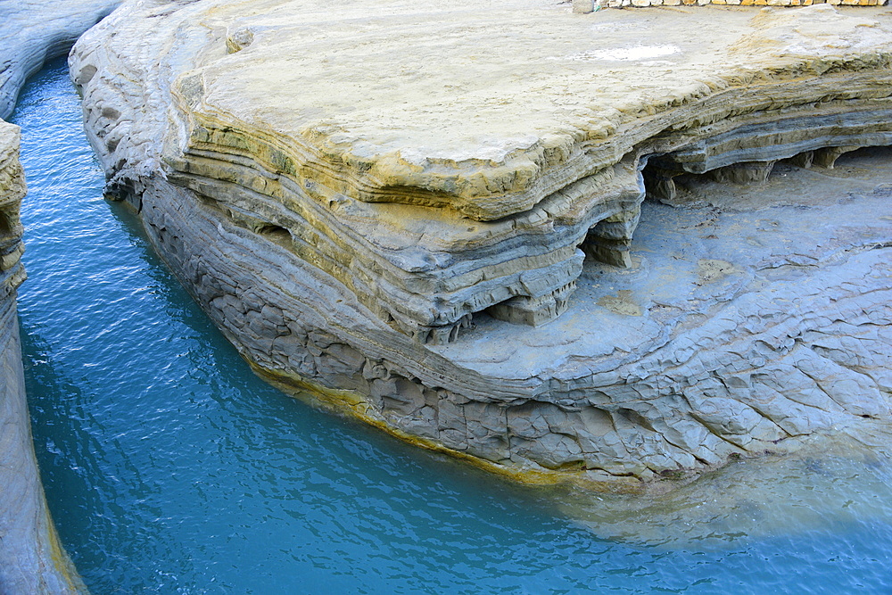 Famous Channel of Love (Canal D'amour) in Sidari, Corfu, Greece