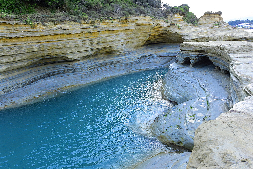 Famous Channel of Love (Canal D'amour) in Sidari, Corfu, Greece