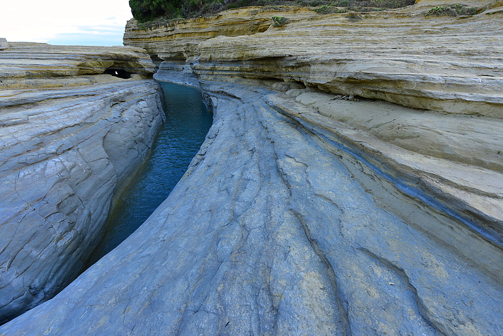 Famous Channel of Love (Canal D'amour) in Sidari, Corfu, Greece