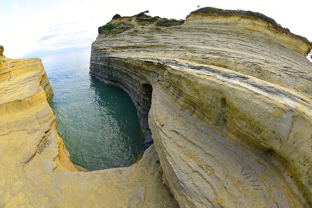 Famous Channel of Love (Canal D'amour) in Sidari, Corfu, Greece