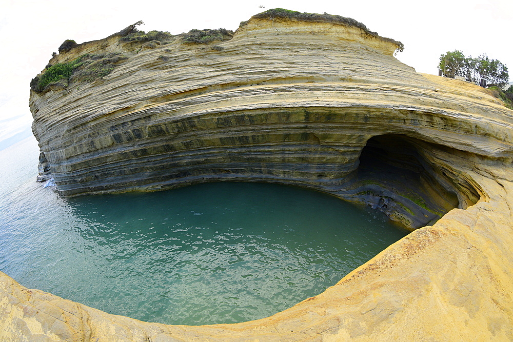 Famous Channel of Love (Canal D'amour) in Sidari, Corfu, Greece