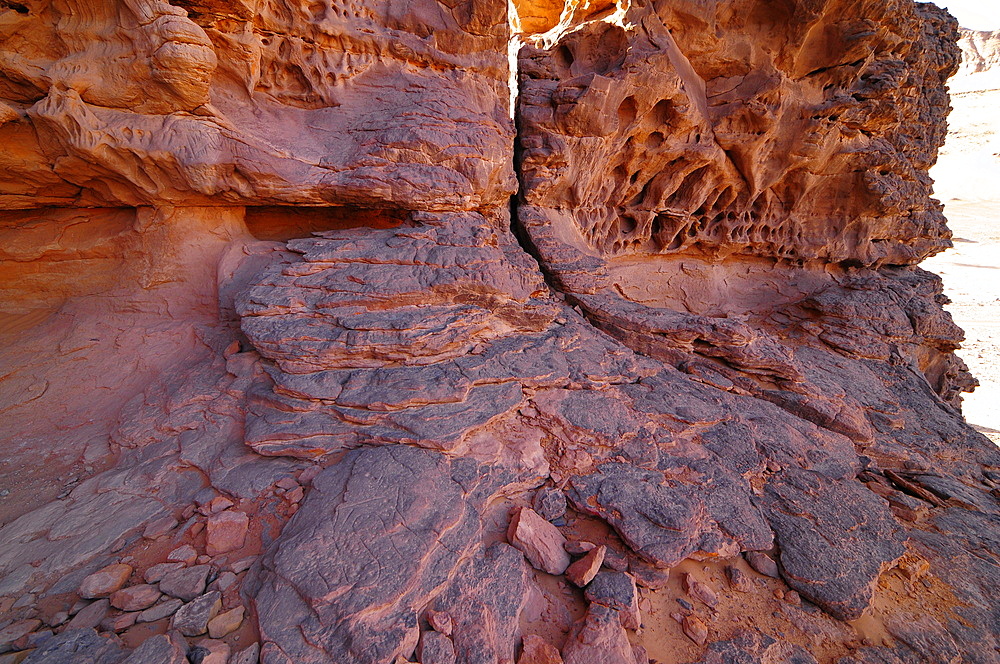 Picturesque rock formations of Tadrart Desert, Algeria