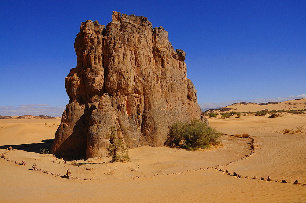 Picturesque rock formations of Tadrart Desert, Algeria