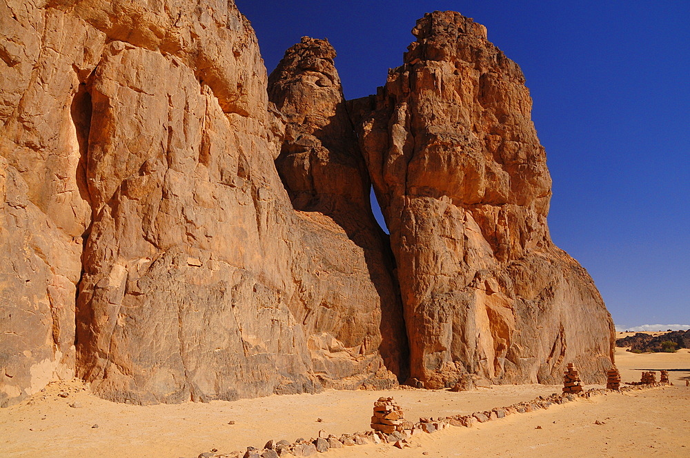 Picturesque rock formations of Tadrart Desert, Algeria