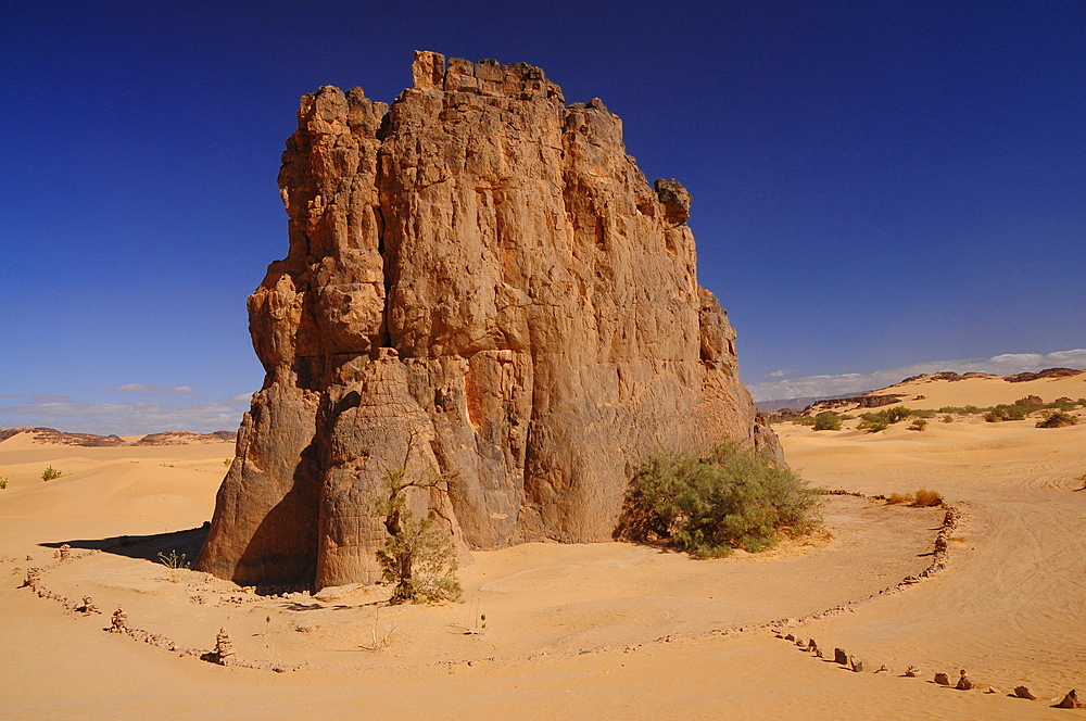 Picturesque rock formations of Tadrart Desert, Algeria