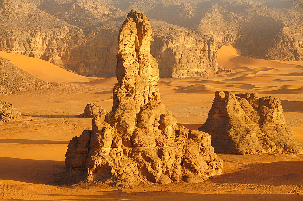 Picturesque rock formations of Tadrart Desert, Algeria