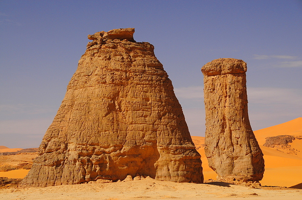 Picturesque rock formations of Tadrart Desert, Algeria