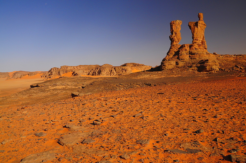 Picturesque rock formations of Tadrart Desert, Algeria