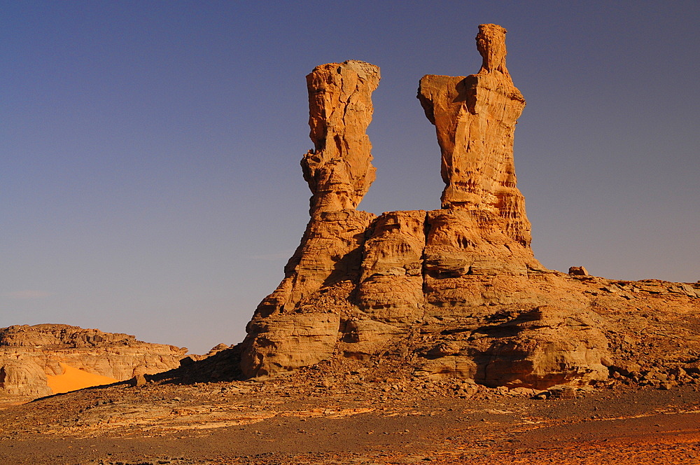 Picturesque rock formations of Tadrart Desert, Algeria