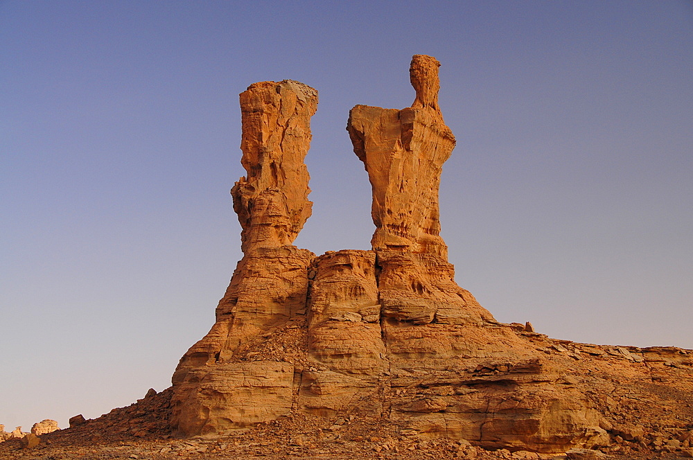 Picturesque rock formations of Tadrart Desert, Algeria