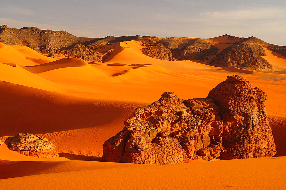 Picturesque rock formations of Tadrart Desert, Algeria