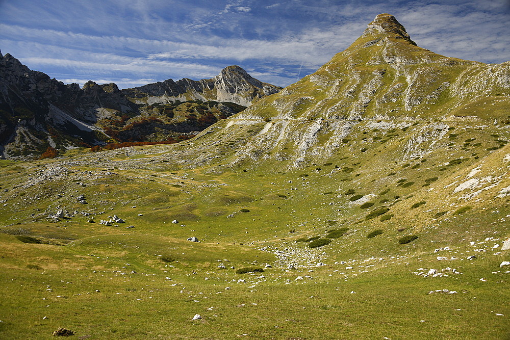 Picturesque view on Mountains of Durmitor National Park along Durmitor Panoramic Route, Durmitor, Montenegro