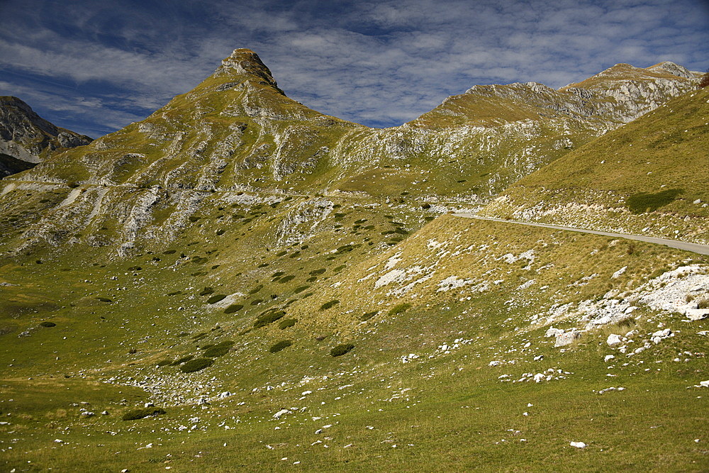 Picturesque view on Mountains of Durmitor National Park along Durmitor Panoramic Route, Durmitor, Montenegro