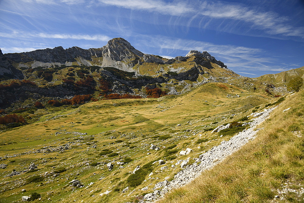 Picturesque view on Mountains of Durmitor National Park along Durmitor Panoramic Route, Durmitor, Montenegro