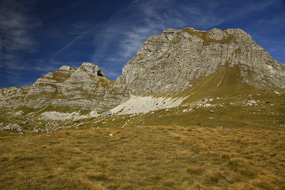 Picturesque view on Mountains of Durmitor National Park along Durmitor Panoramic Route, Durmitor, Montenegro