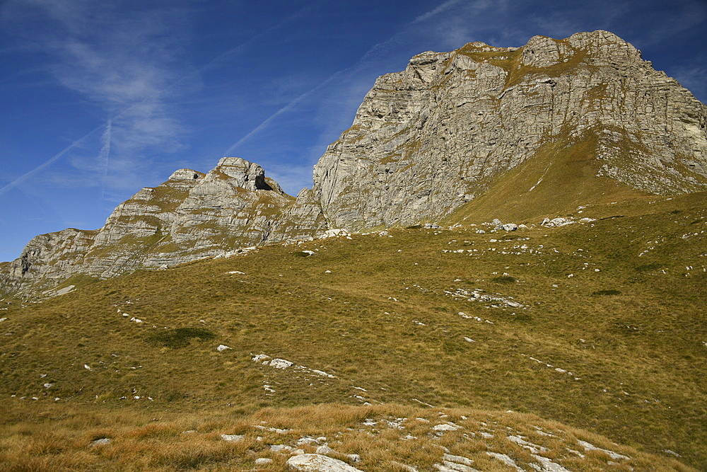 Picturesque view on Mountains of Durmitor National Park along Durmitor Panoramic Route, Durmitor, Montenegro