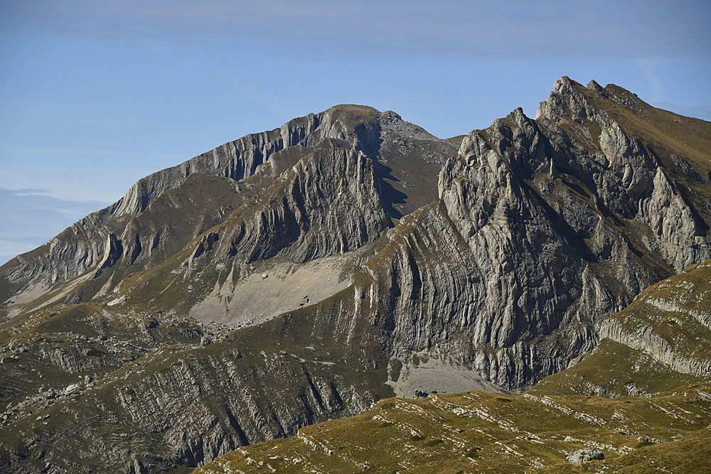 Picturesque view on Mountains of Durmitor National Park along Durmitor Panoramic Route, Durmitor, Montenegro