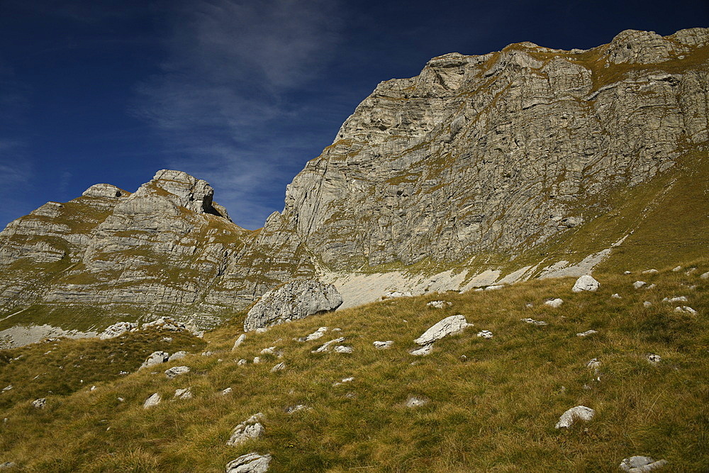 Picturesque view on Mountains of Durmitor National Park along Durmitor Panoramic Route, Durmitor, Montenegro