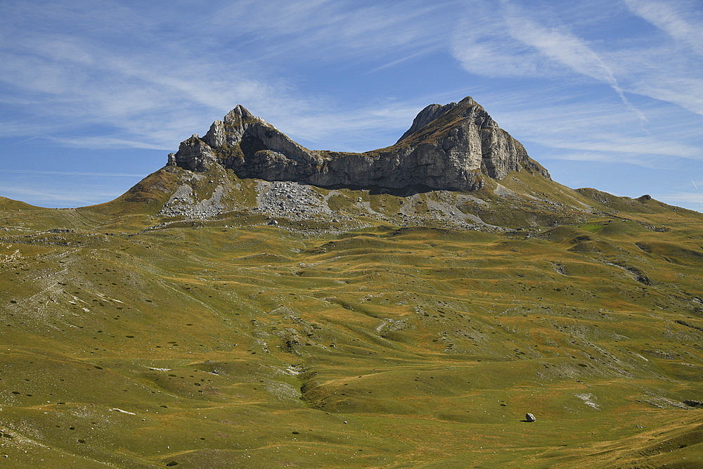 Picturesque view on Mountains of Durmitor National Park along Durmitor Panoramic Route, Durmitor, Montenegro