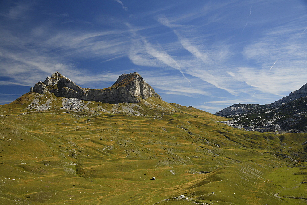 Picturesque view on Mountains of Durmitor National Park along Durmitor Panoramic Route, Durmitor, Montenegro