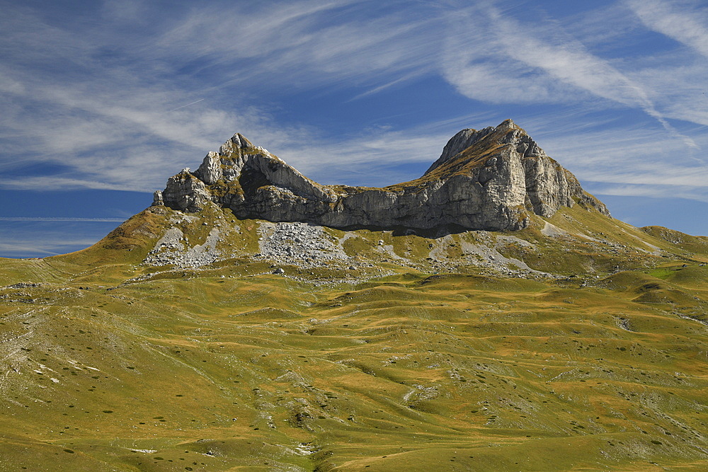 Picturesque view on Mountains of Durmitor National Park along Durmitor Panoramic Route, Durmitor, Montenegro