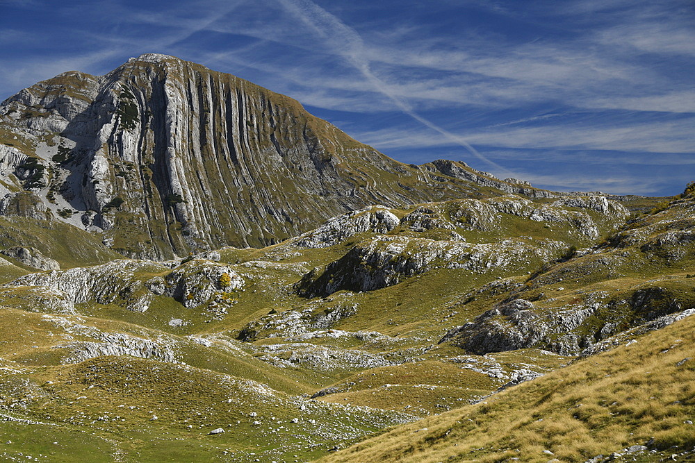 Picturesque view on Mountains of Durmitor National Park along Durmitor Panoramic Route, Durmitor, Montenegro