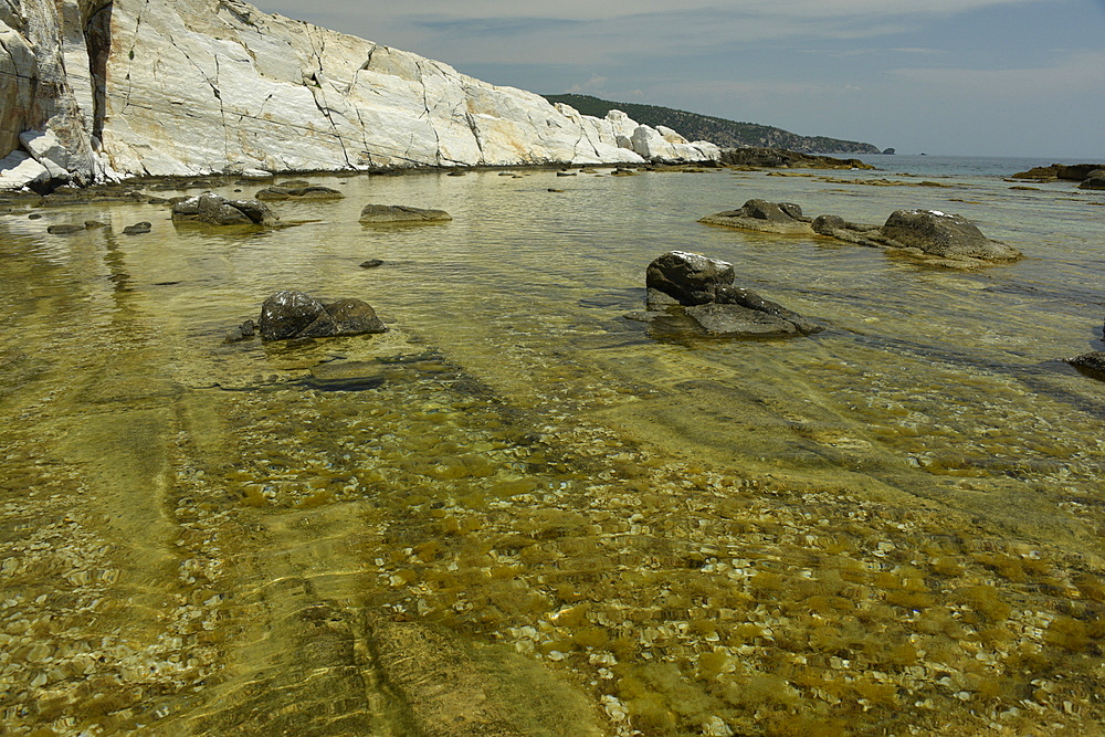 Ancient quarry of Alyki, Thassos, Greek Islands, Greece, Europe